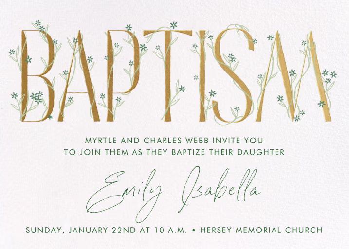 Blessed Baptism - Baptism & Christening Invitation by Paperless Post