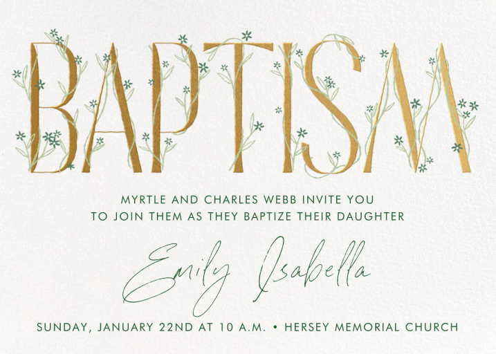 Blessed Baptism - Baptism & Christening Invitation by Paperless Post