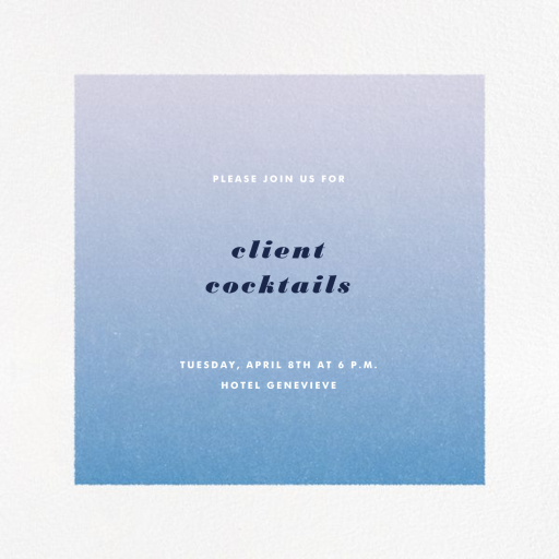 Gradient White Border - Cocktail Party Invitation by Paperless Post