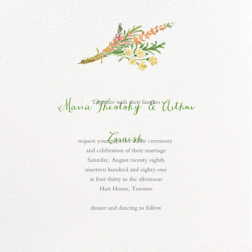 Mountain Flora (Invitation) - Wedding Invitation by Paperless Post