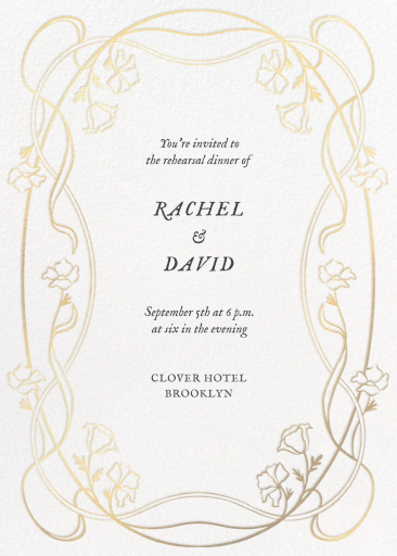 Blooming Garland - Rehearsal Dinner Invitation by Paperless Post