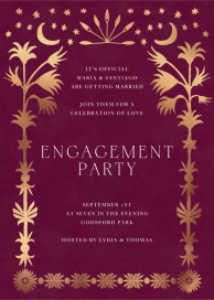 Golden Oasis - Engagement Party Invitation by Jungalow