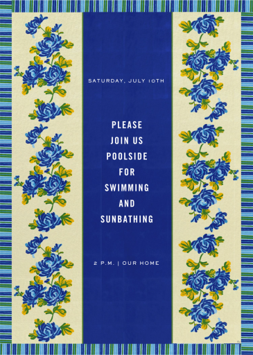 Luminosa - Pool Party Invitation by Lisa Corti