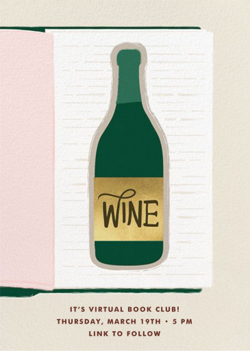 Virtual Book Club - Get-Together Invitation by Cheree Berry Paper & Design - Back