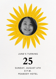 Flower Face - Birthday Invitation by Carolyn Suzuki Studio