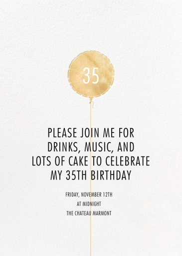 Mylar Balloon - Birthday Invitation by Paperless Post