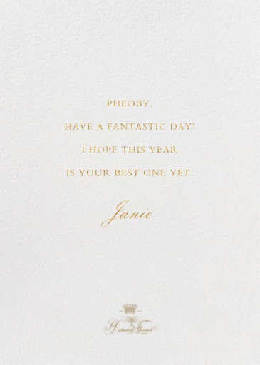 Here's To Many More - Birthday Card by Bernard Maisner - Back