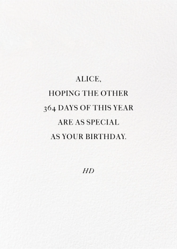 Fry Day - Birthday Card by Party of One - Back