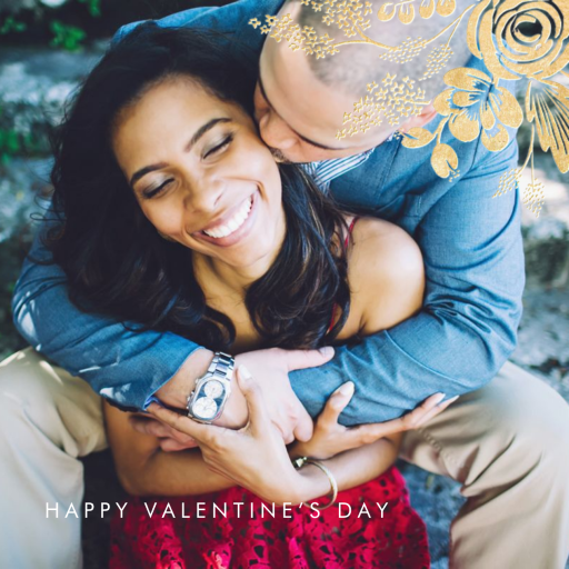 Heather and Lace Photo (Square) - Valentine's Day Card by Rifle Paper Co.