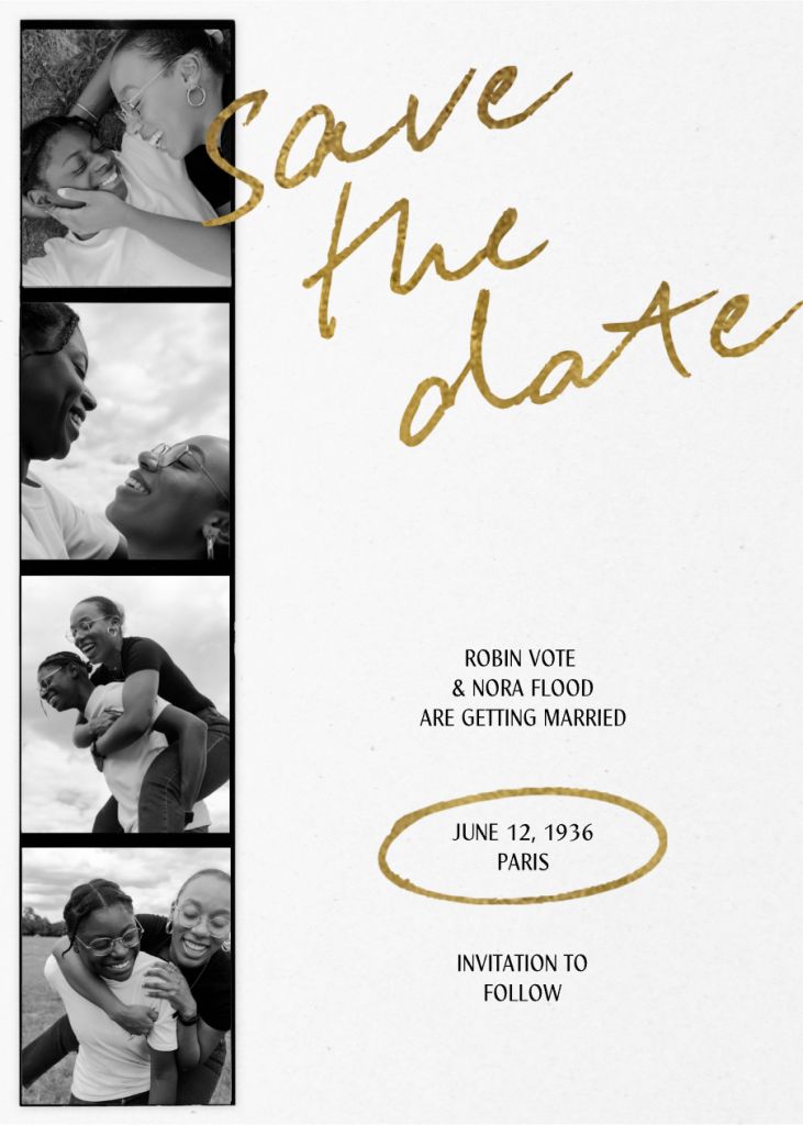 Vintage Photo Booth Invitation