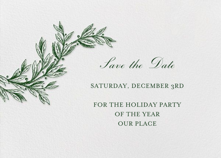Winter Sprig - Holiday Save the Date by Paperless Post