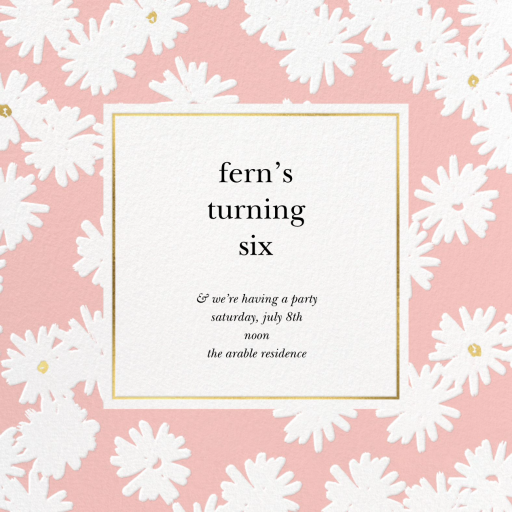 Embossed Daisies - Invitation by kate spade new york