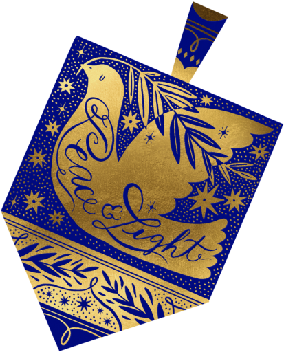 Golden Dreidel by Hello!Lucky