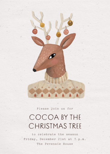 Buck Stops Here - Holiday Party Invitation by Merrilee Liddiard