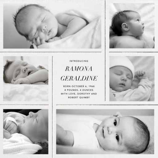 Photo Grid Border - Announcement by Paperless Post