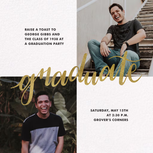 Squared Away - Graduation Party Invitation by Paperless Post