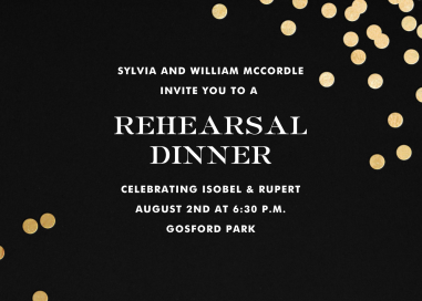 Confetti kate spade new york - Rehearsal Dinner Invitation by kate spade new york