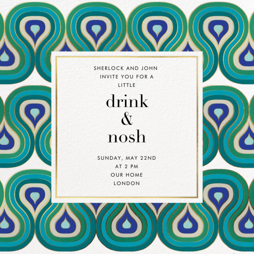 Peacocking - Invitation by Jonathan Adler