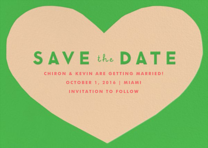 Heart Save The Date Indigo by The Indigo Bunting