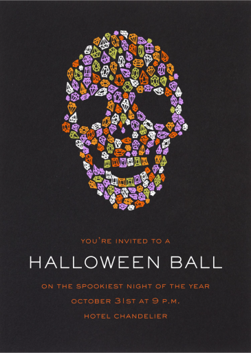 Diamond Skull - Halloween Invitation by Paperless Post