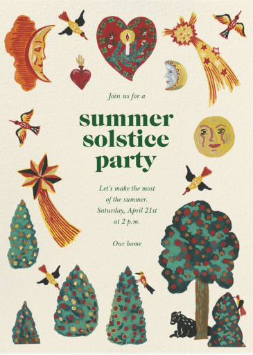 Cosmic Garden - Party Invitation by Nathalie Lété