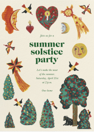 Cosmic Garden - Summer Party Invitation by Nathalie Lété