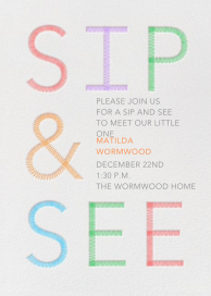 Sip & See Stitch - Sip and See Invitation by Paperless Post