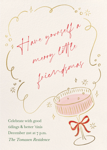 Merry Martini Holiday Invitation