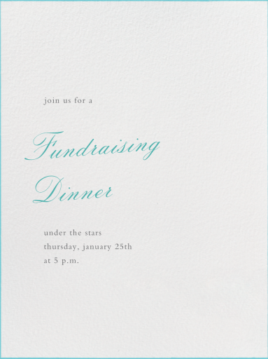 Edge Stain Ivory - Charity Dinner Invitation by Paperless Post