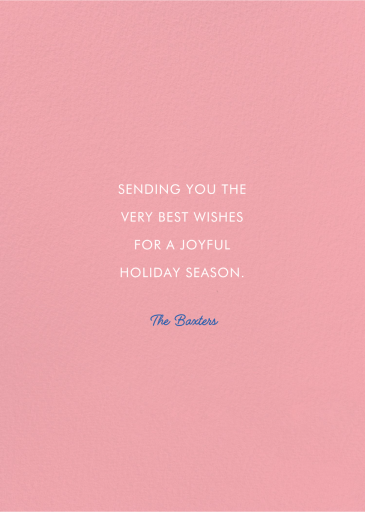 Stay Warm - Holiday Card by Carolyn Suzuki Studio - Back