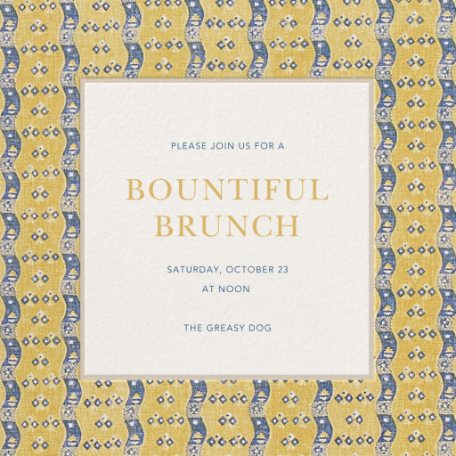 Chenille - Brunch Invitation by Schumacher