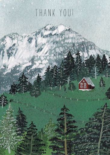 Red Cabin (Becca Stadtlander) - Valentine's Day Card by Red Cap Cards