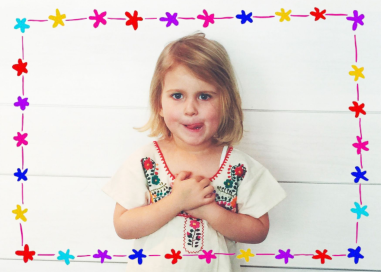 Floral Bunting Border by Linda and Harriett