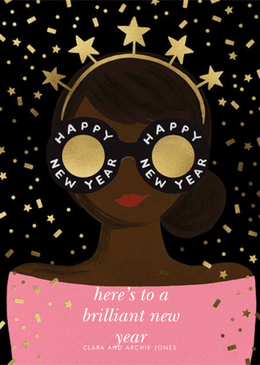 New Year Girl - New Year's Card by Rifle Paper Co.