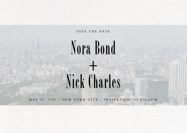 City Panoramic (Save the Date) - Invitation by Paperless Post