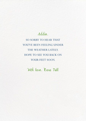 Ding Dong - Get Well Soon Card by Mr. Boddington's Studio - Back