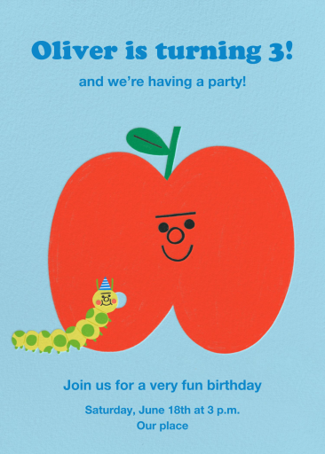 Smiling Apple - Invitation by Tess Smith-Roberts