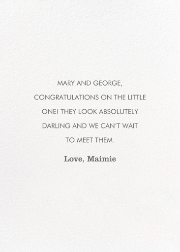 Baby Keys - Greeting Card by 2021 Co. - Back