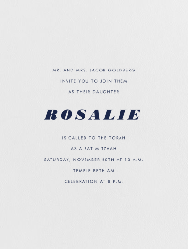 Barkley - Bar & Bat Mitzvah Invitation by Paperless Post