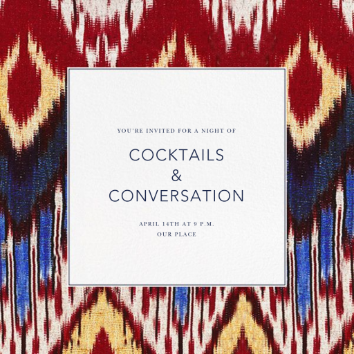 Ikat ODLR - Summer Party Invitation by Oscar de la Renta