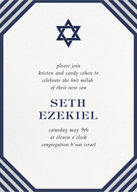 Claridge Tall - Bris/Baby Naming Invitation by Paperless Post