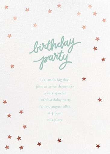 Birthday Stars - Birthday Invitation by Sugar Paper
