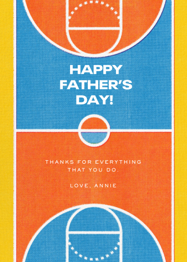 On the Court - Father's Day Card by Paperless Post