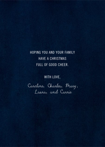 Amaryllis Holiday (Anna Emilia Laitinen) by Red Cap Cards - Back