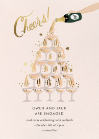 Champagne Tower - Engagement Party Invitation by Rifle Paper Co.