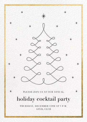 Curlicue Christmas - Christmas Party Invitation by Paperless Post