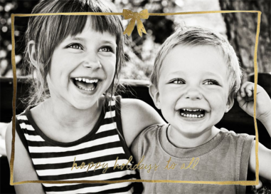 Christmas Bow Frame - Holiday Card by Linda and Harriett