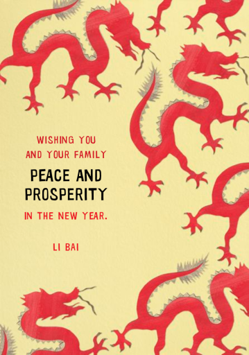 Flying Dragons - Lunar New Year Card by Paperless Post