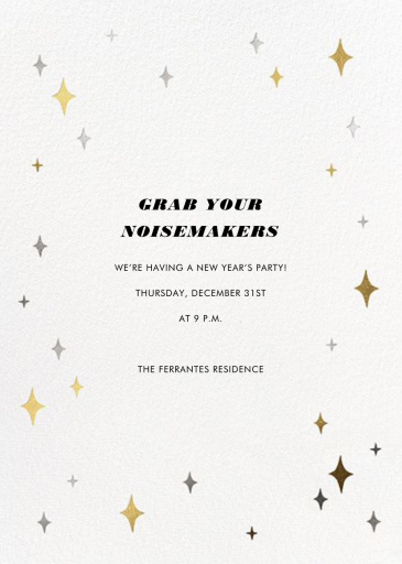 Space Age Stars Photo - New Year's Eve Invitation by Paperless Post - Back