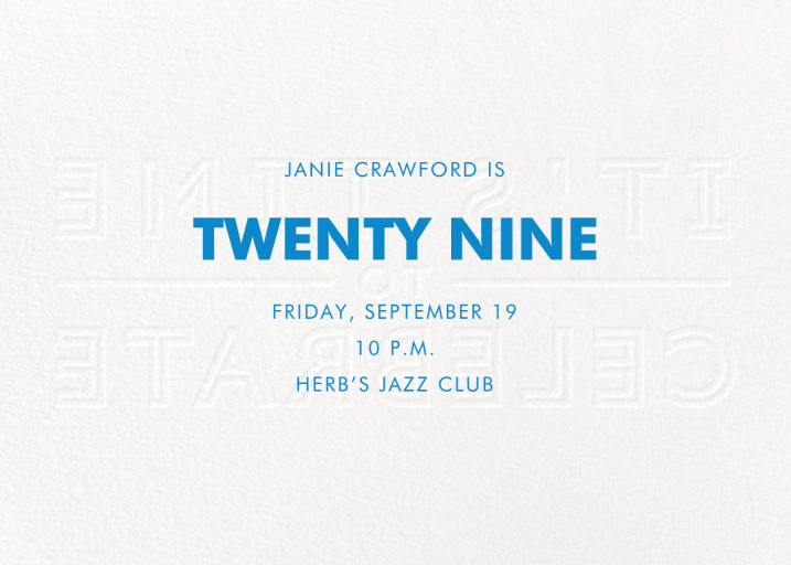 It's Time To Celebrate - Birthday Invitation by Paperless Post - Back